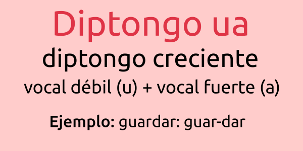 Palabras con diptongo ua