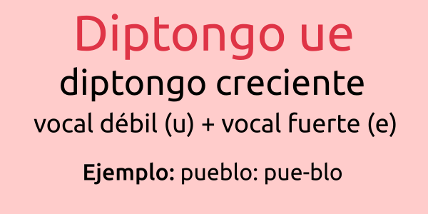 Palabras con diptongo ue